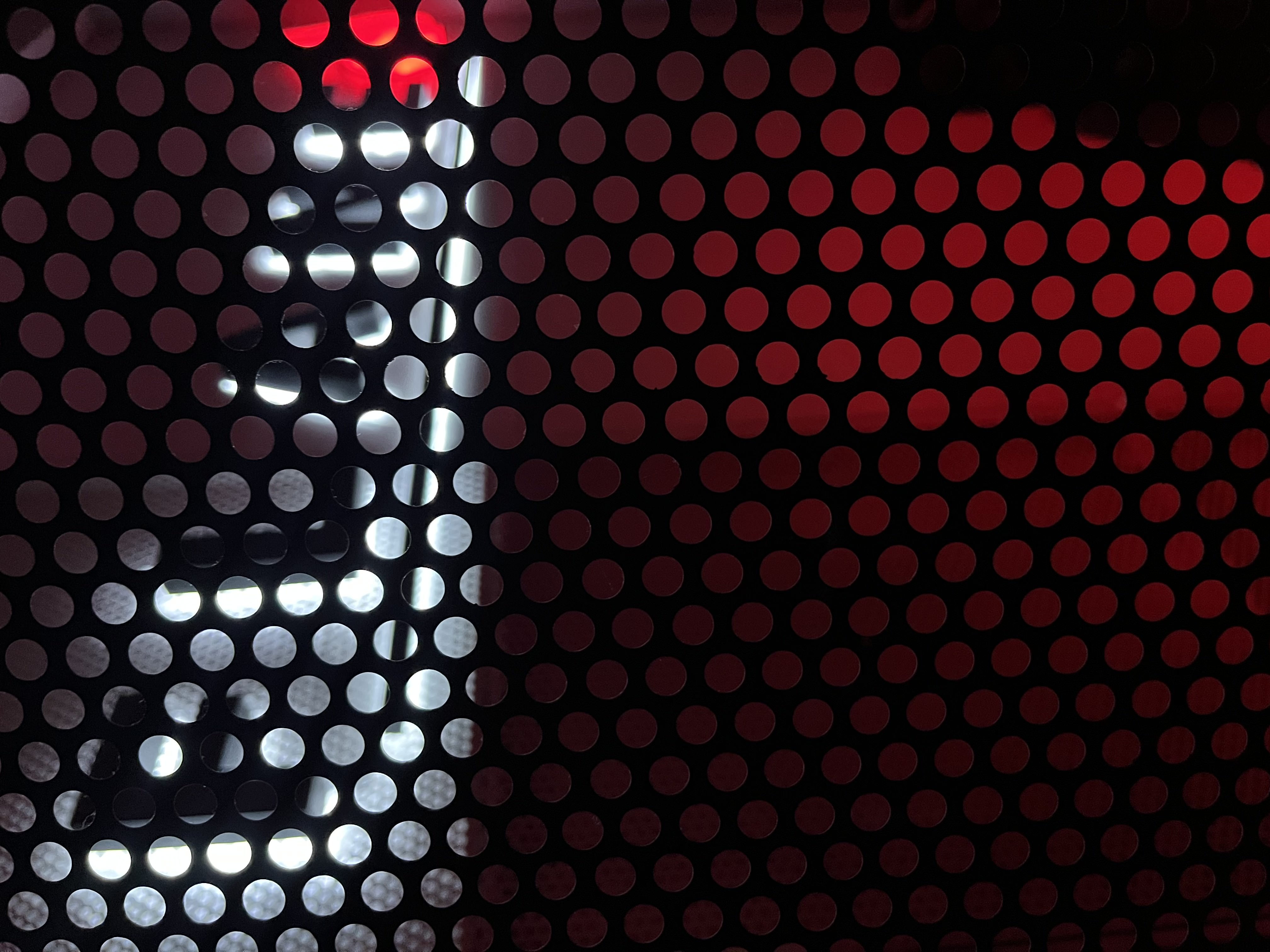 Serene spa environment with neon lights